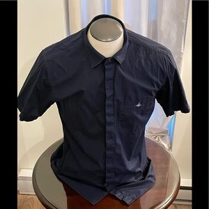 Vivienne Westwood Men’s Dark Blue Short Sleeve Shirt Size M.